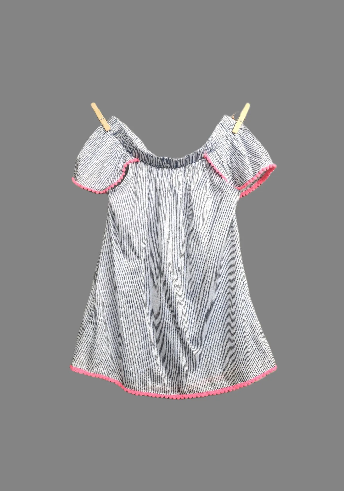 GIRL SIZE 8 YEARS - JAPNA KIDS, Flutter Sleeve, Bohemian Summer Dress Top EUC B32