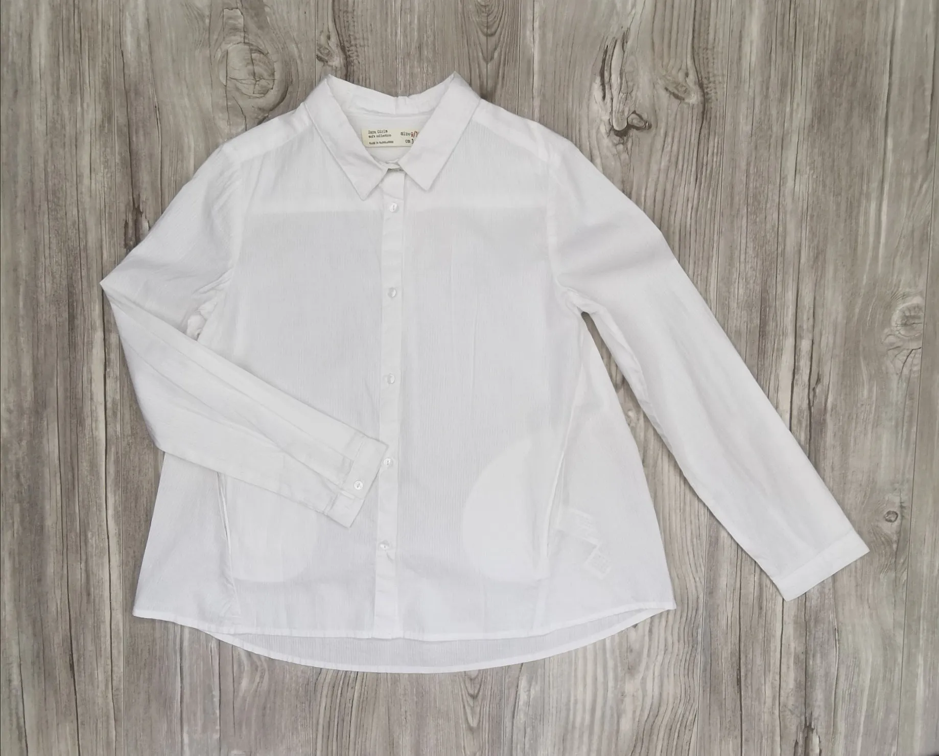 GIRL SIZE 9/10 YEARS - ZARA Girls, Soft Collection, Long-sleeve Dress Top EUC B32