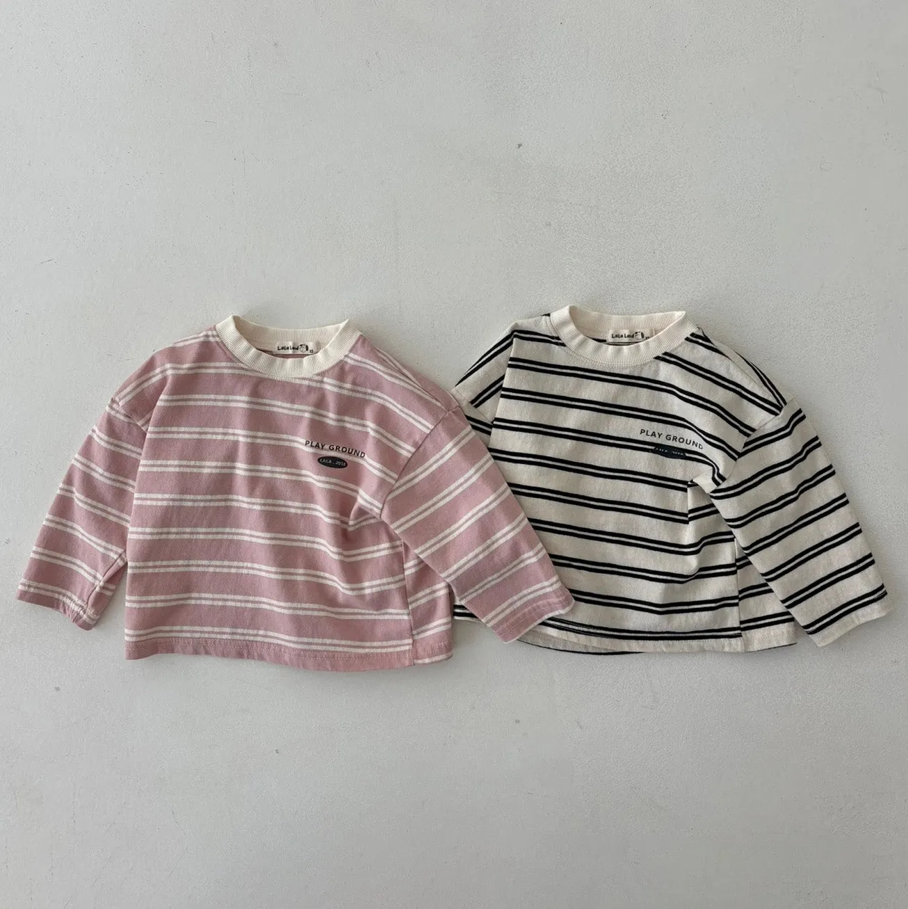 Girls & Boys Saint Stripe LS Tee - Black