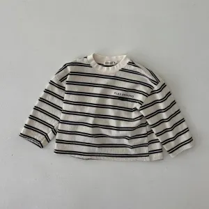 Girls & Boys Saint Stripe LS Tee - Black