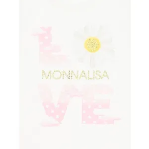 Girls Ivory & Pink Love T-Shirt