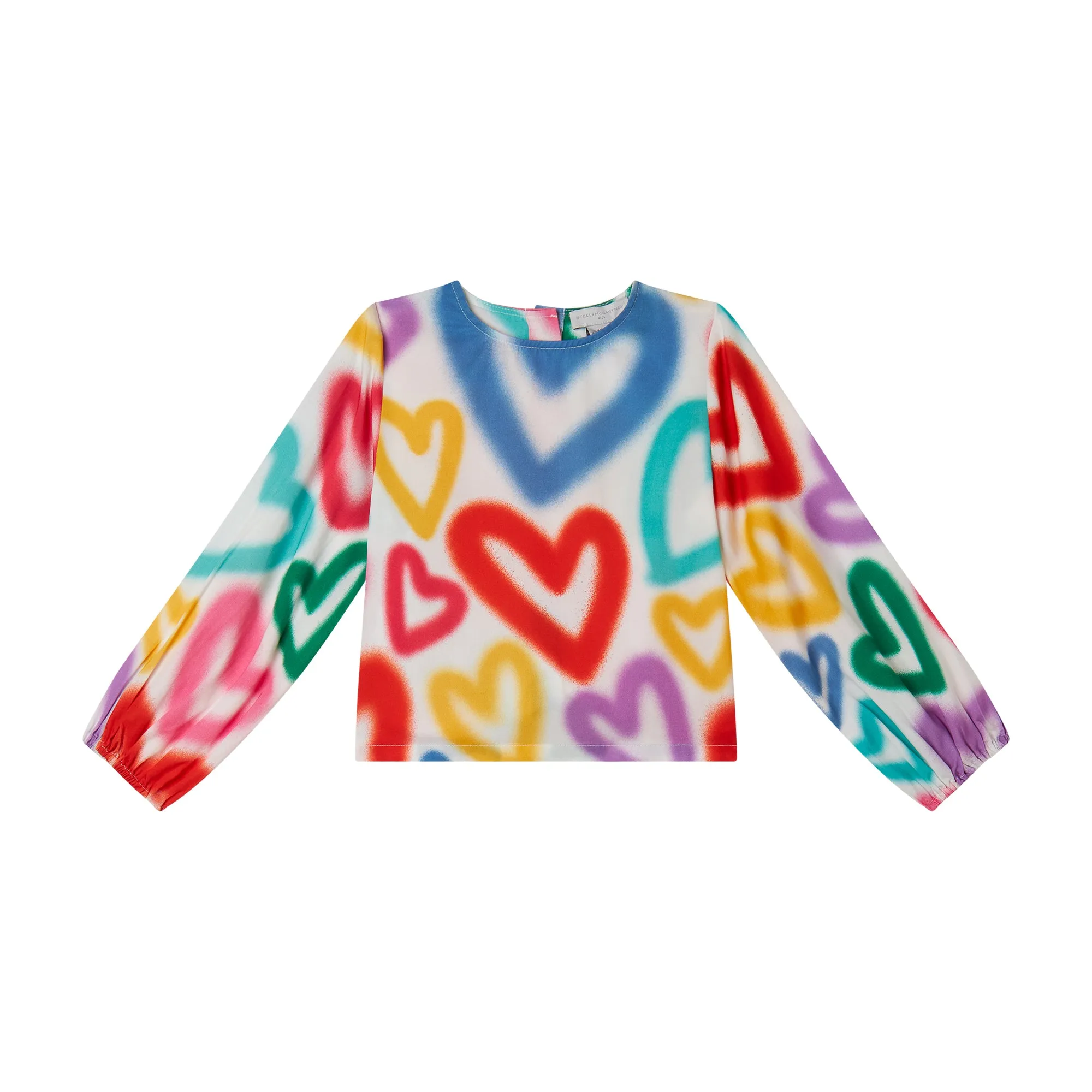Girls White Heart Skirt Set