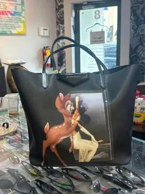 Givenchy Black Leather Bambi "Antigona" Tote