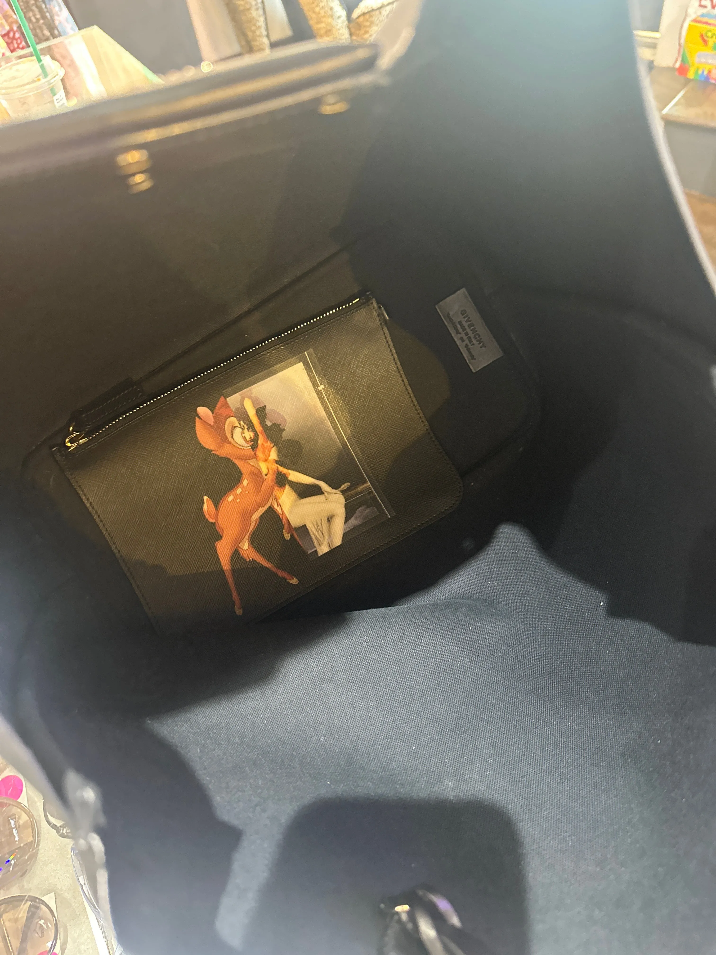 Givenchy Black Leather Bambi "Antigona" Tote
