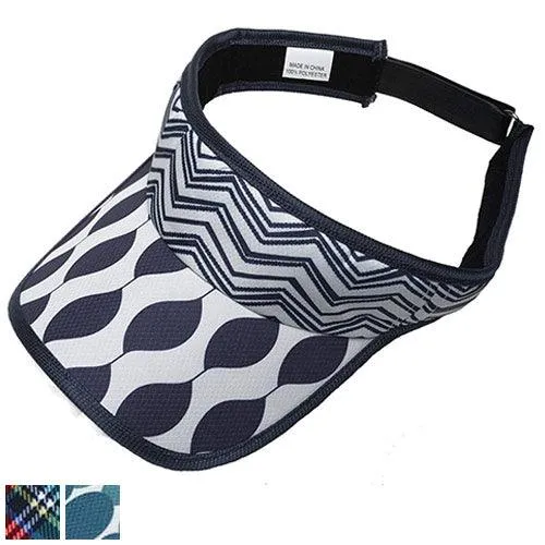 Glove It Ladies Print Golf Visor - Closeout Aqua Rain (VV212)