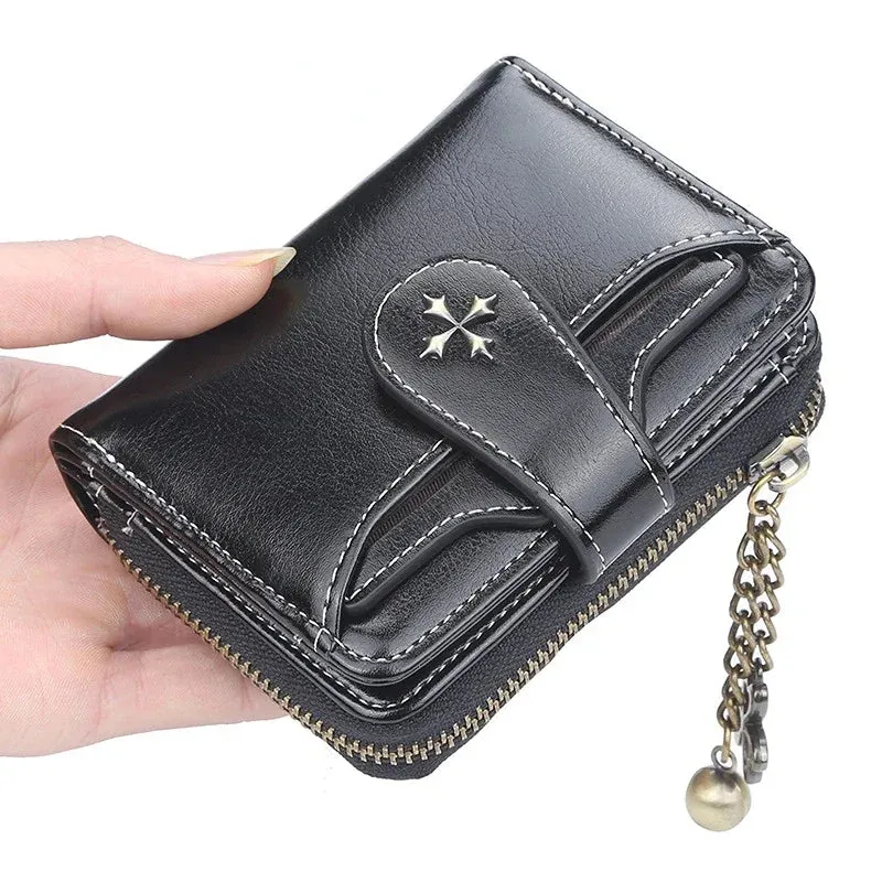 Gothic Faux Leather Cross Wallets