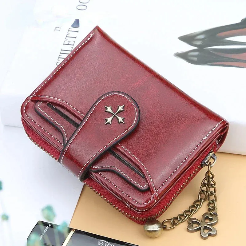 Gothic Faux Leather Cross Wallets