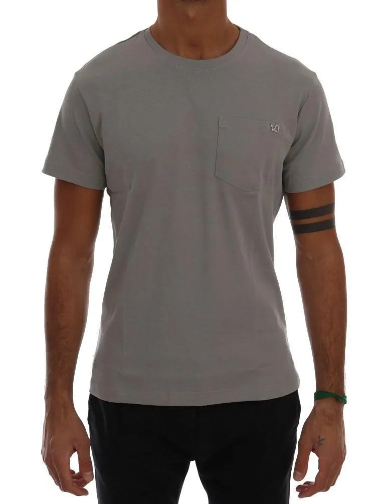Gray Cotton Crewneck T-Shirt