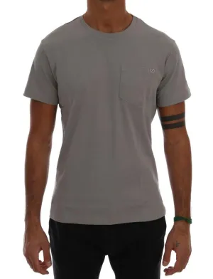 Gray Cotton Crewneck T-Shirt