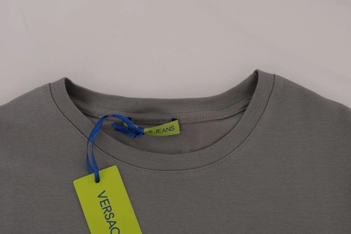 Gray Cotton Crewneck T-Shirt