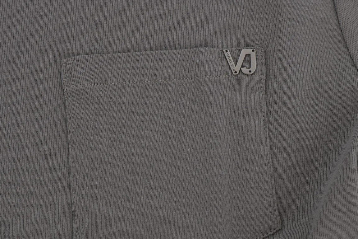 Gray Cotton Crewneck T-Shirt
