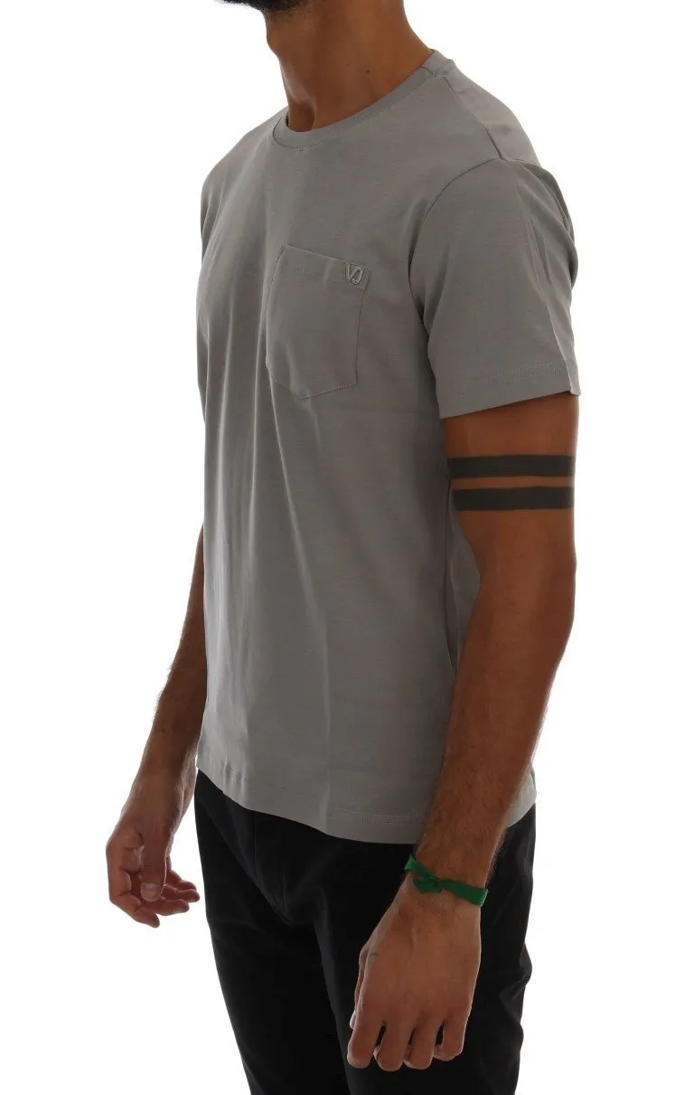 Gray Cotton Crewneck T-Shirt