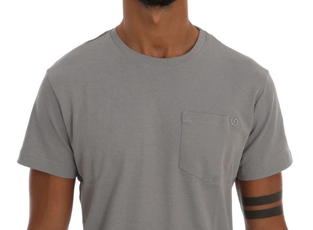 Gray Cotton Crewneck T-Shirt