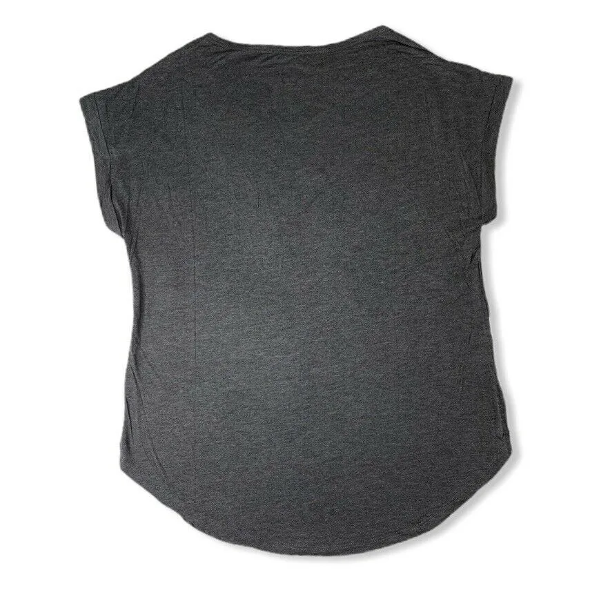 Gray NFL Team Apparel V-Neck Short Sleeve Size XL Women's T-Shirt