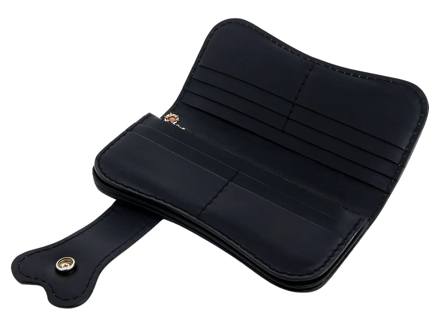 Gray Skull Stingray Leather Biker Wallet