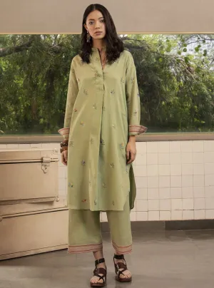 Green Horace Embroidered Tunic