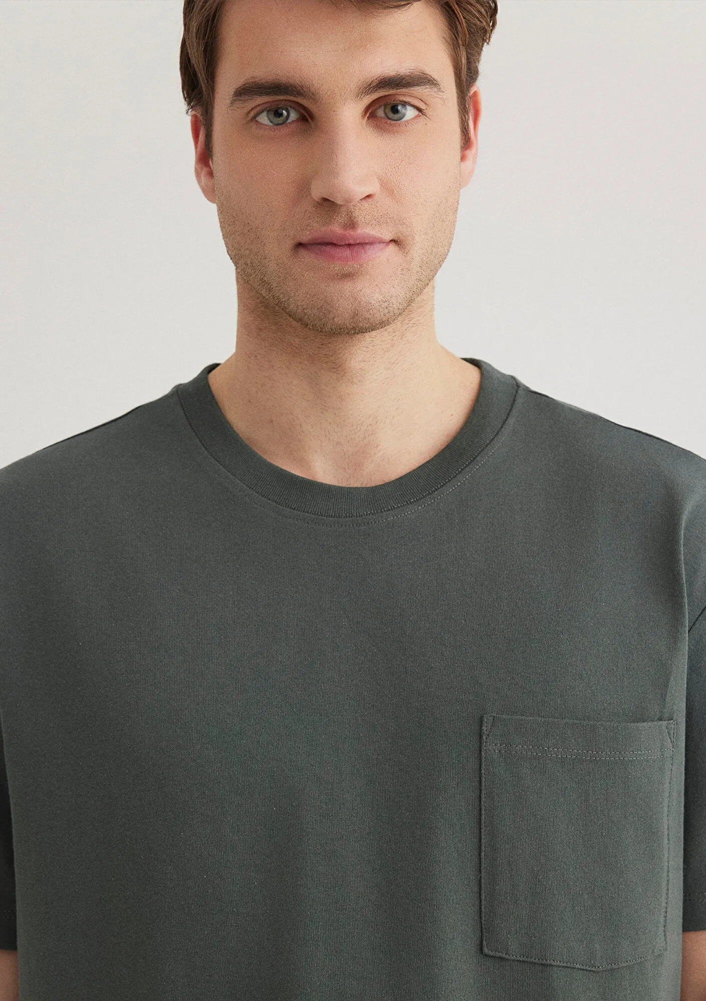 Green T-shirt with Pocket Detail