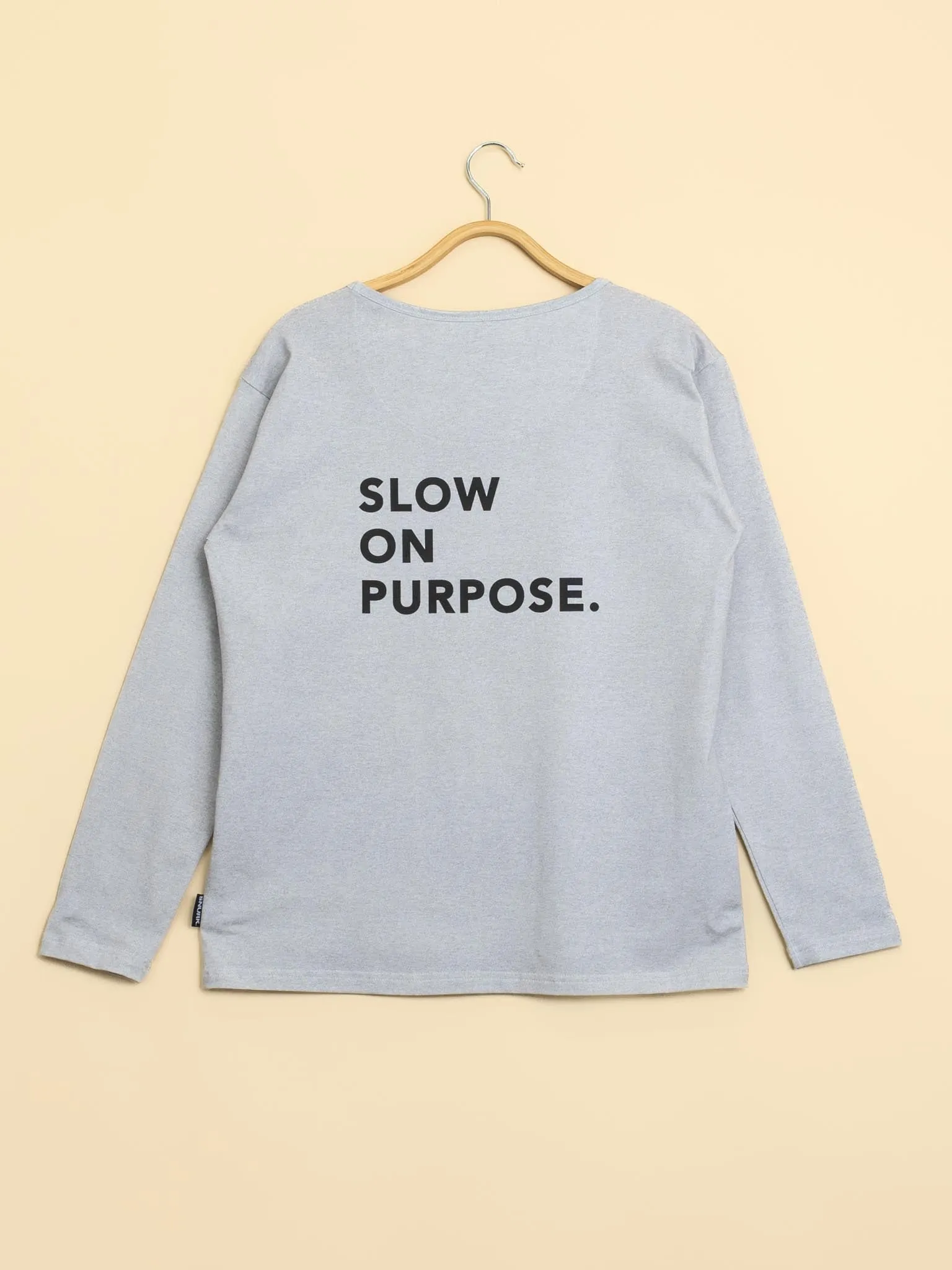 Grey Long Sleeve T-shirt Dames