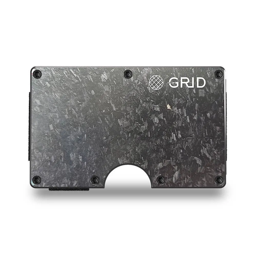 GRID Compact Minimalist RFID Blocking Wallet - Forged Carbon