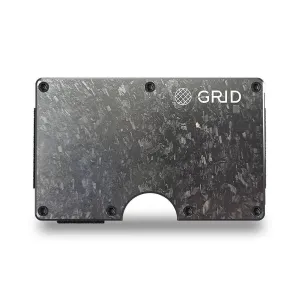 GRID Compact Minimalist RFID Blocking Wallet - Forged Carbon