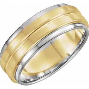 Grooved Band with Bead Blast Finish - 7 mm