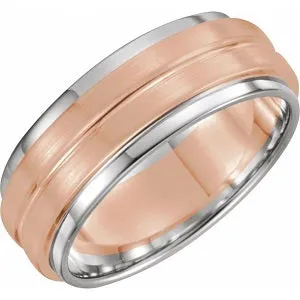 Grooved Band with Bead Blast Finish - 7 mm