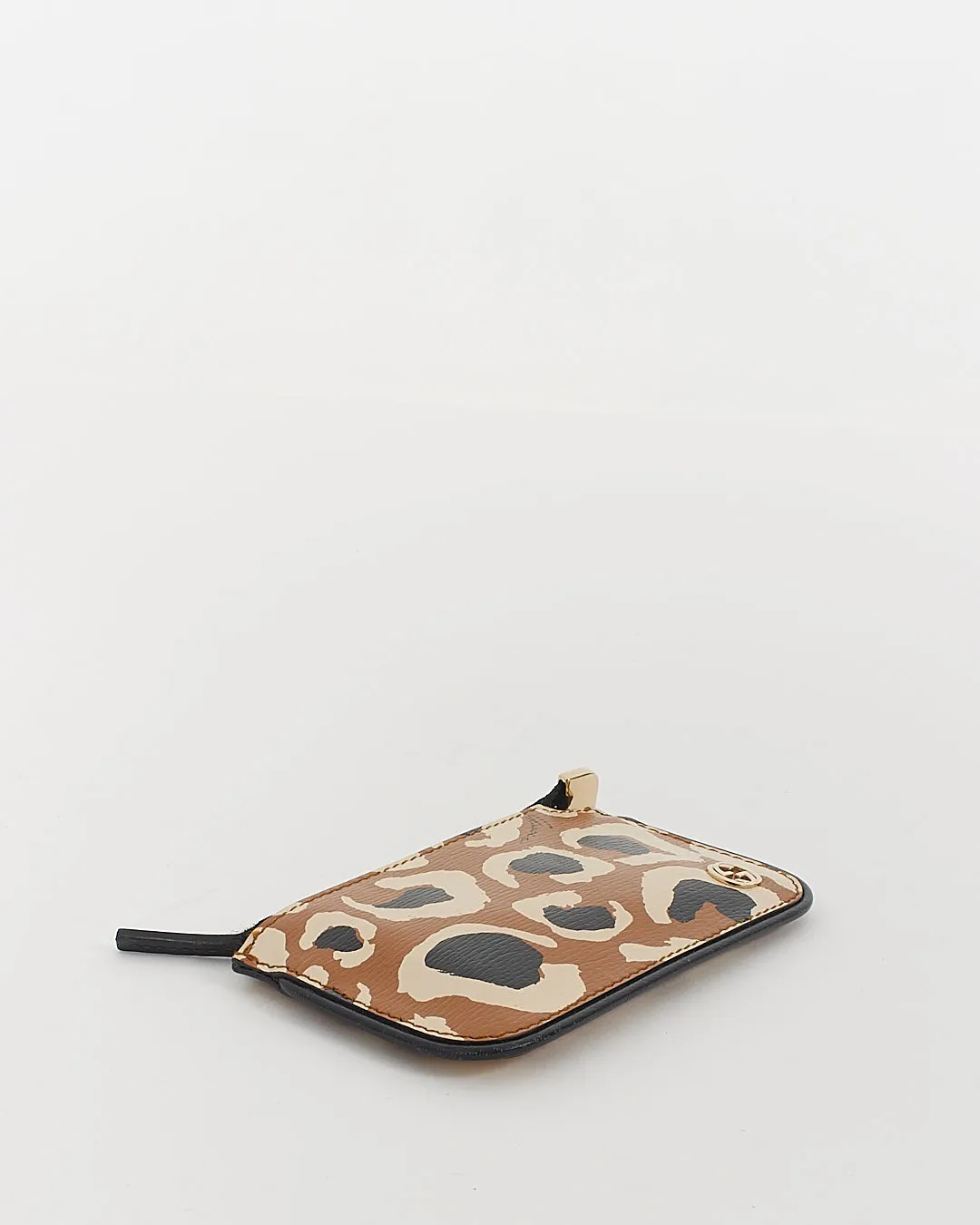 Gucci Animal Print Leather Coin Pouch