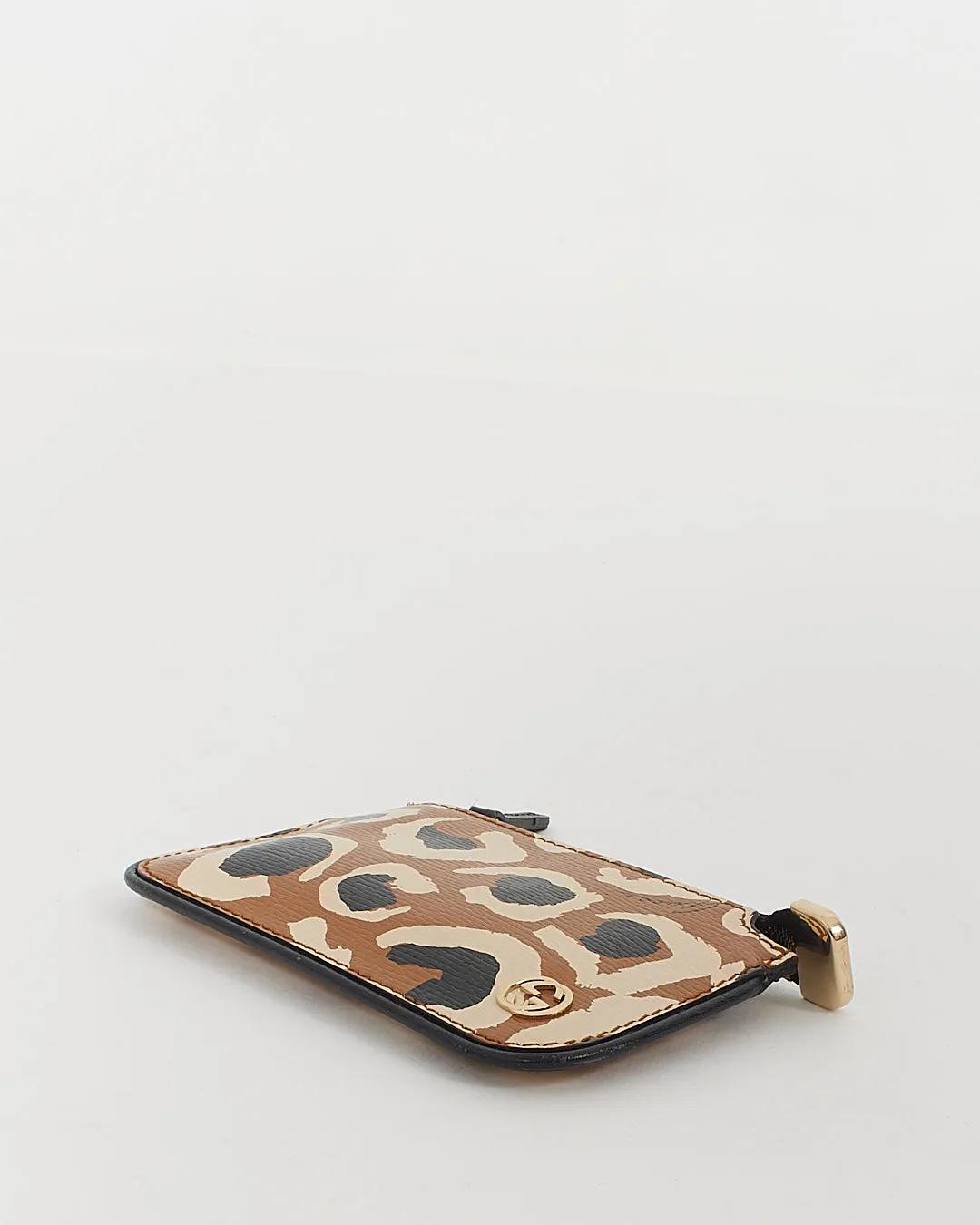 Gucci Animal Print Leather Coin Pouch
