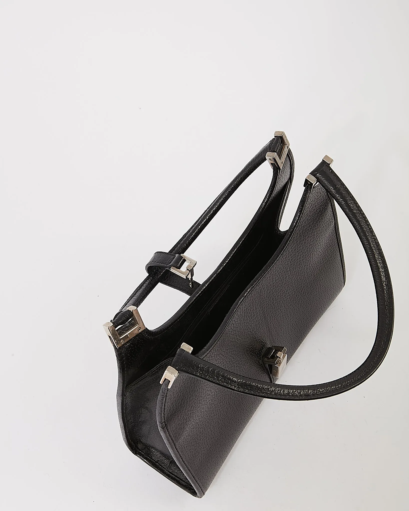 Gucci Black Leather Jackie Bardot Shoulder Bag