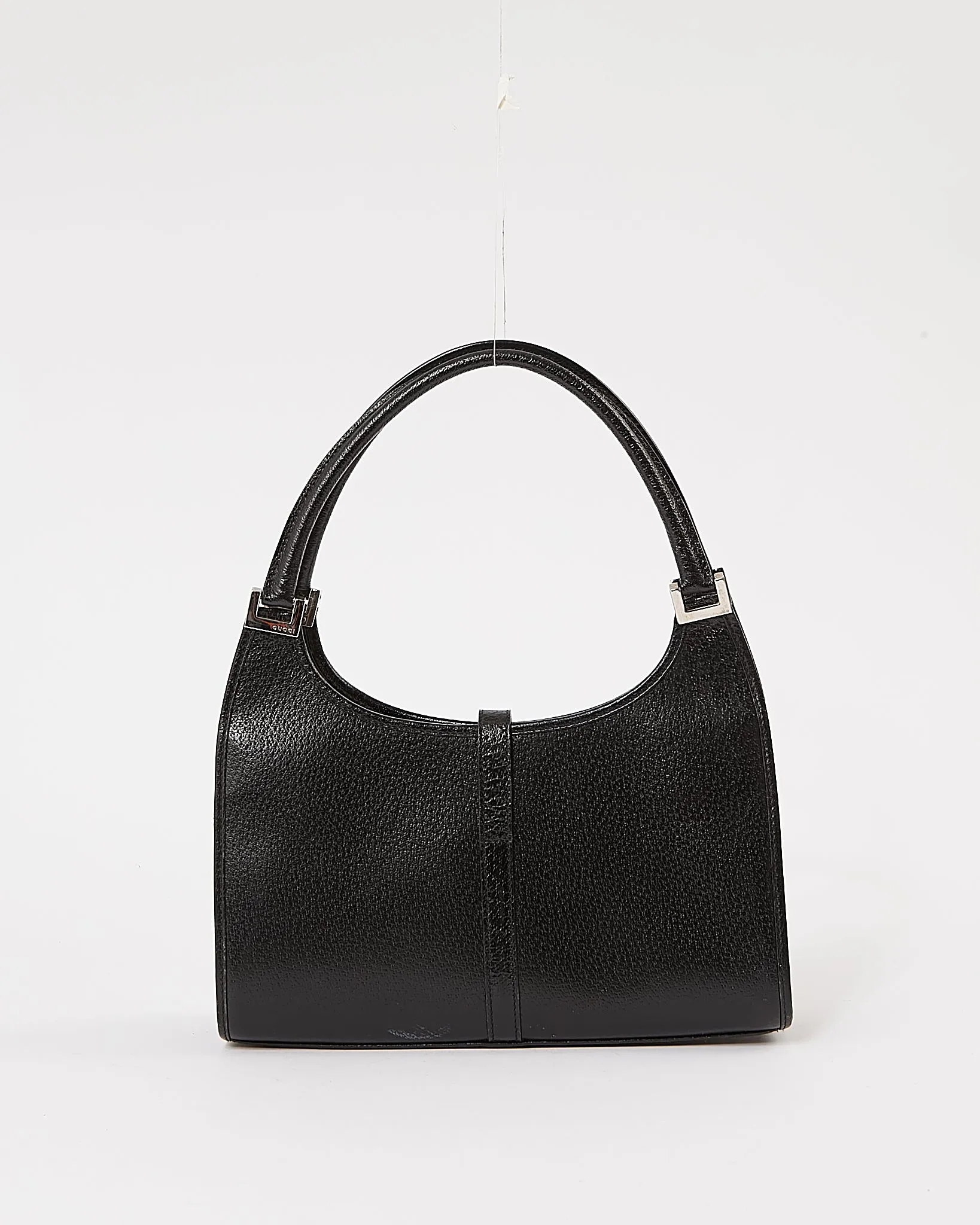 Gucci Black Leather Jackie Bardot Shoulder Bag