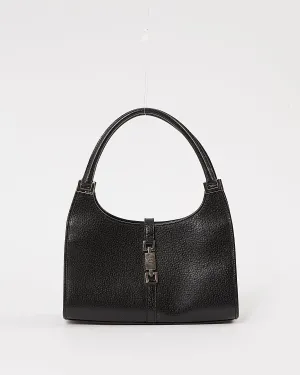 Gucci Black Leather Jackie Bardot Shoulder Bag