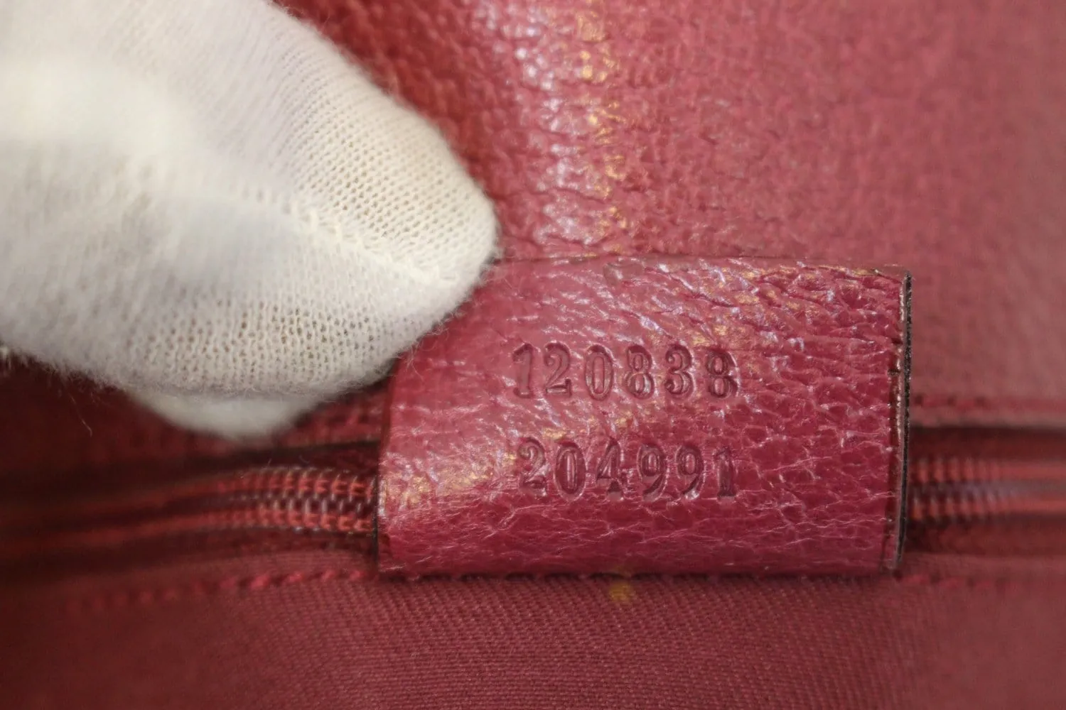 GUCCI Eclipse Beige Red GG Canvas Leather Tote Bag