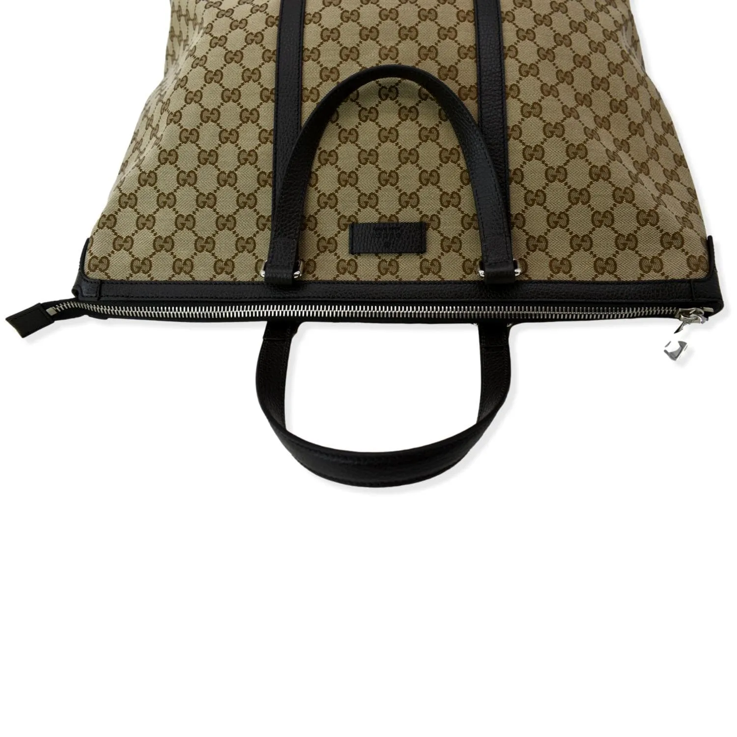GUCCI GG Canvas Tote Travel Bag Beige 449170