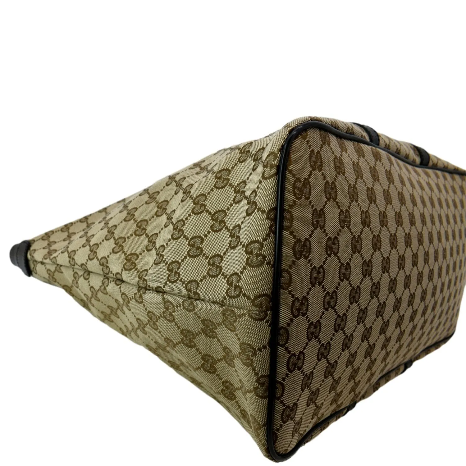 GUCCI GG Canvas Tote Travel Bag Beige 449170
