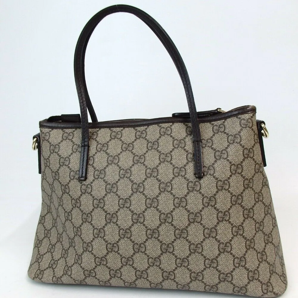 GUCCI GG Supreme 2way PVC tote crossbody bag with Strap $1425