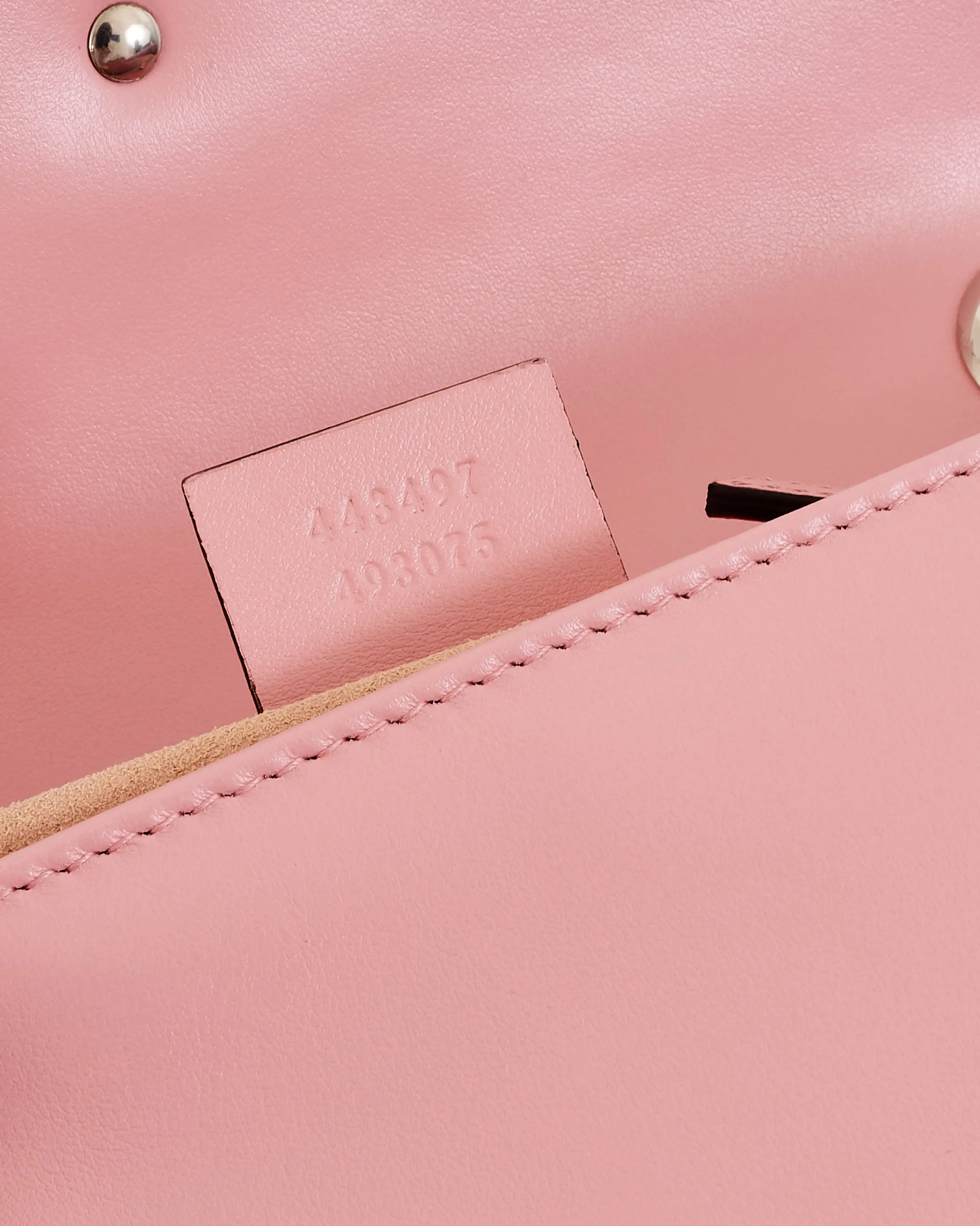 Gucci Pink Matelassé Leather GG Marmont Small Shoulder Bag