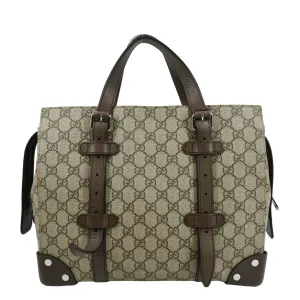 GUCCI Small GG Supreme Canvas Tote Bag Beige 643814