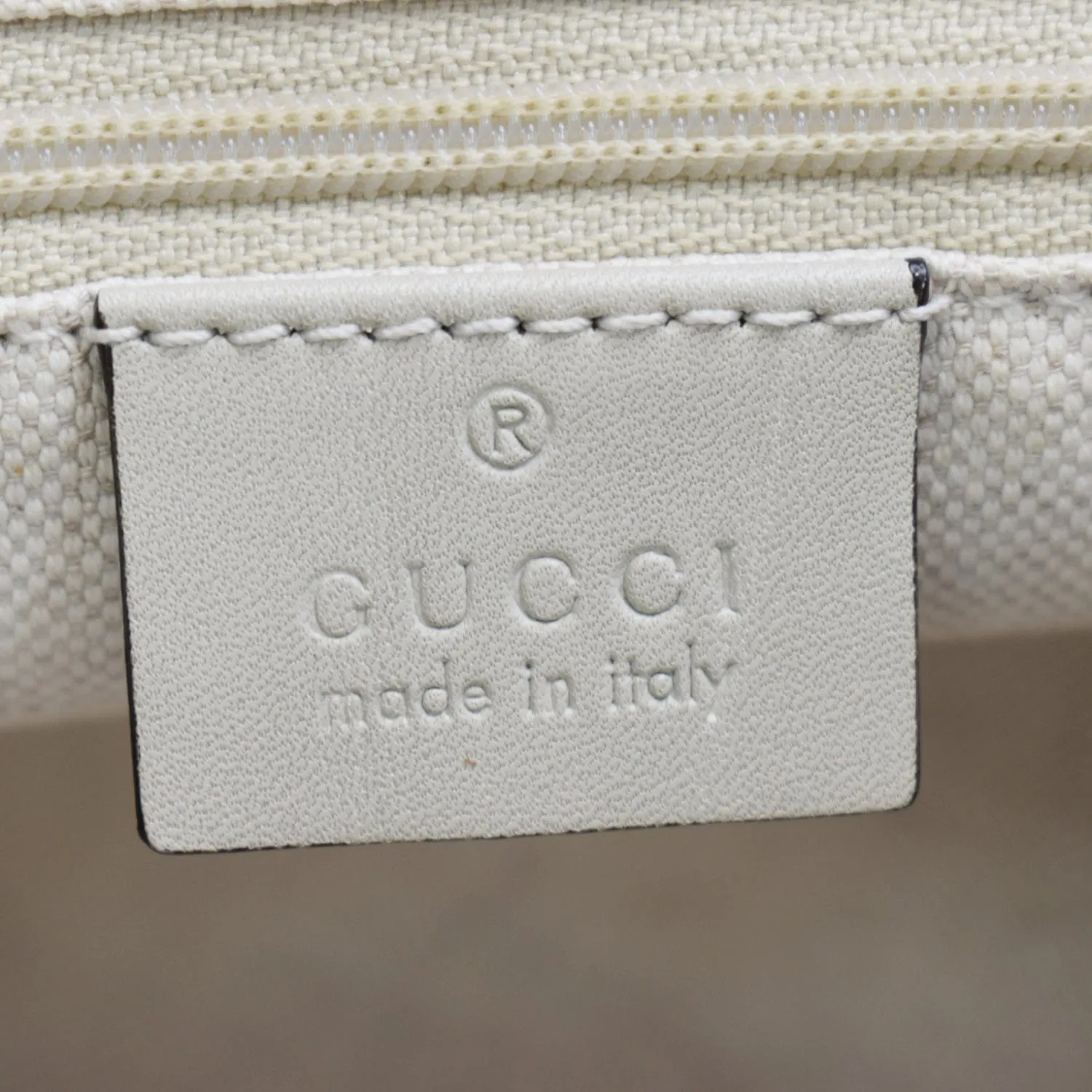 GUCCI Sukey Medium GG Canvas Tote Bag Beige 211944