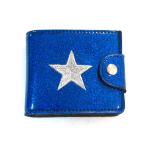 GW320-STB  Embroidered Glitter Wallet- Star