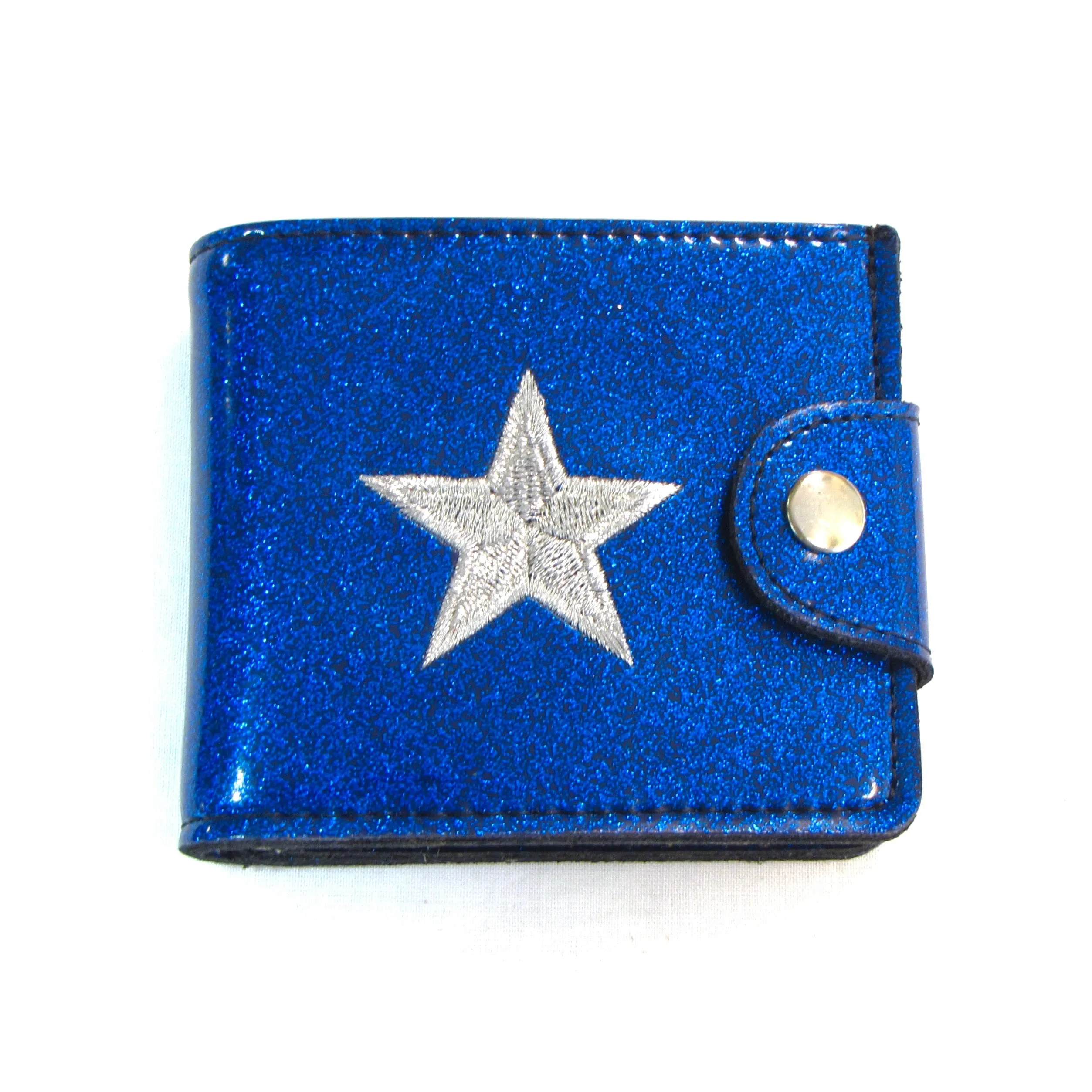 GW320-STB  Embroidered Glitter Wallet- Star