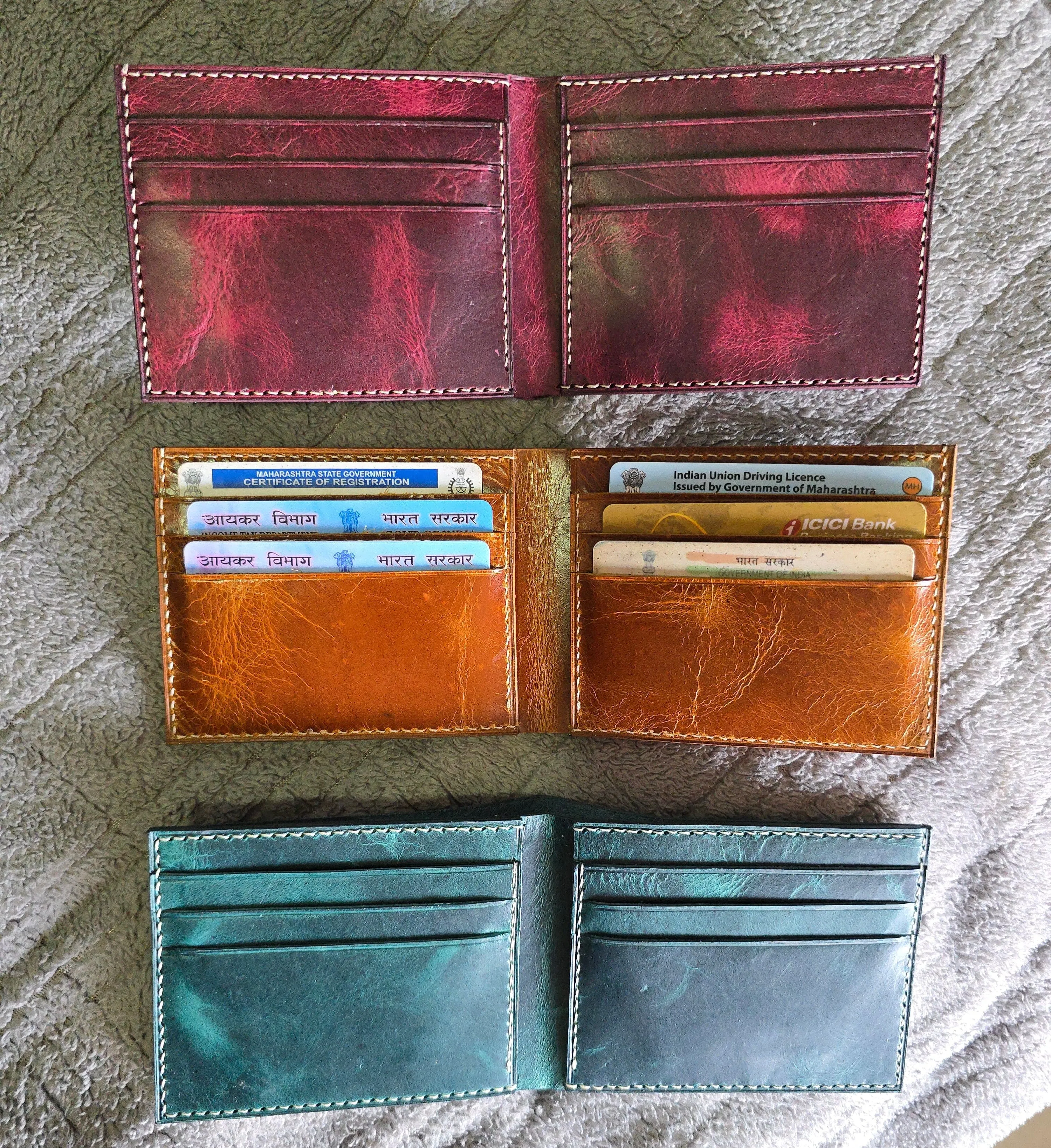 Handmade fullgrain leather wallet