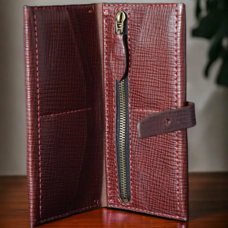 Handmade Leather Ladies Long Wallet