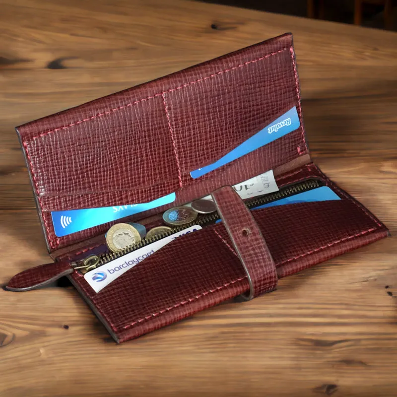 Handmade Leather Ladies Long Wallet