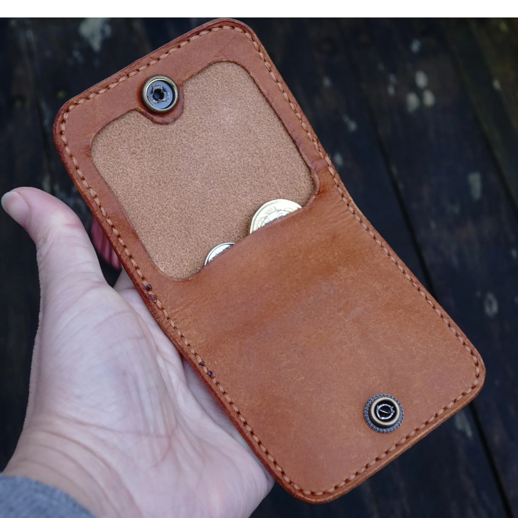 Handmade Minimalist Leather Coin Wallet