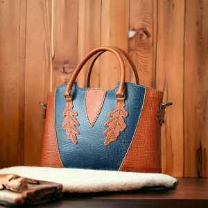 Handmade Oakley Leather Shoulder Tote Bag