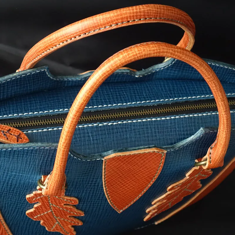 Handmade Oakley Leather Shoulder Tote Bag