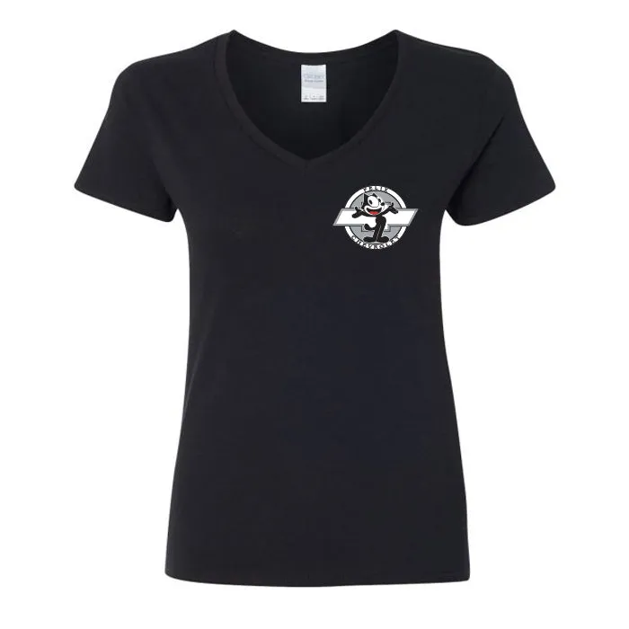 Happy Cat Woman V-Neck