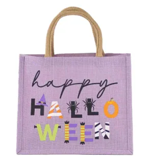 Happy Halloween Gift Tote - Light Purple/Multi