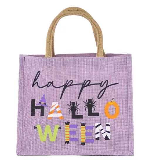Happy Halloween Gift Tote - Light Purple/Multi