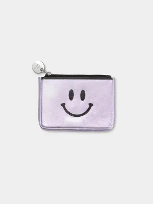 Happy Leather Purse - Lilac